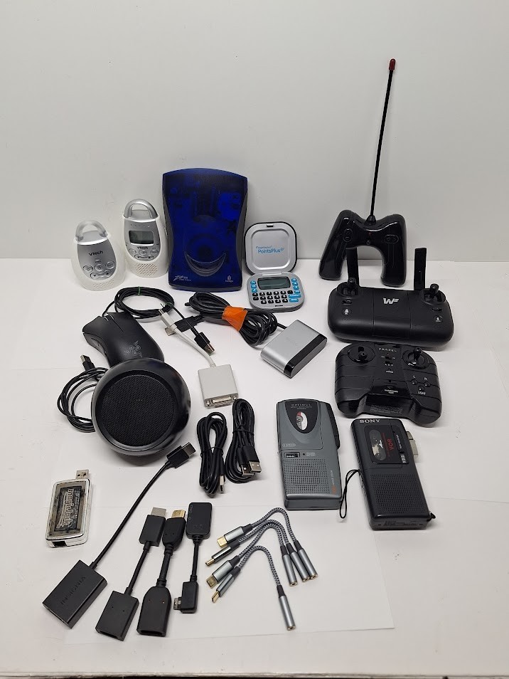 Junk Drawer Cables Adapters and Small Electronics Mixed Lot