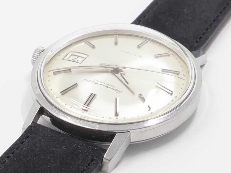 IWC Old Inter R804A SSｘLeather Original Dial 1966 Silver Automatic Overhauled