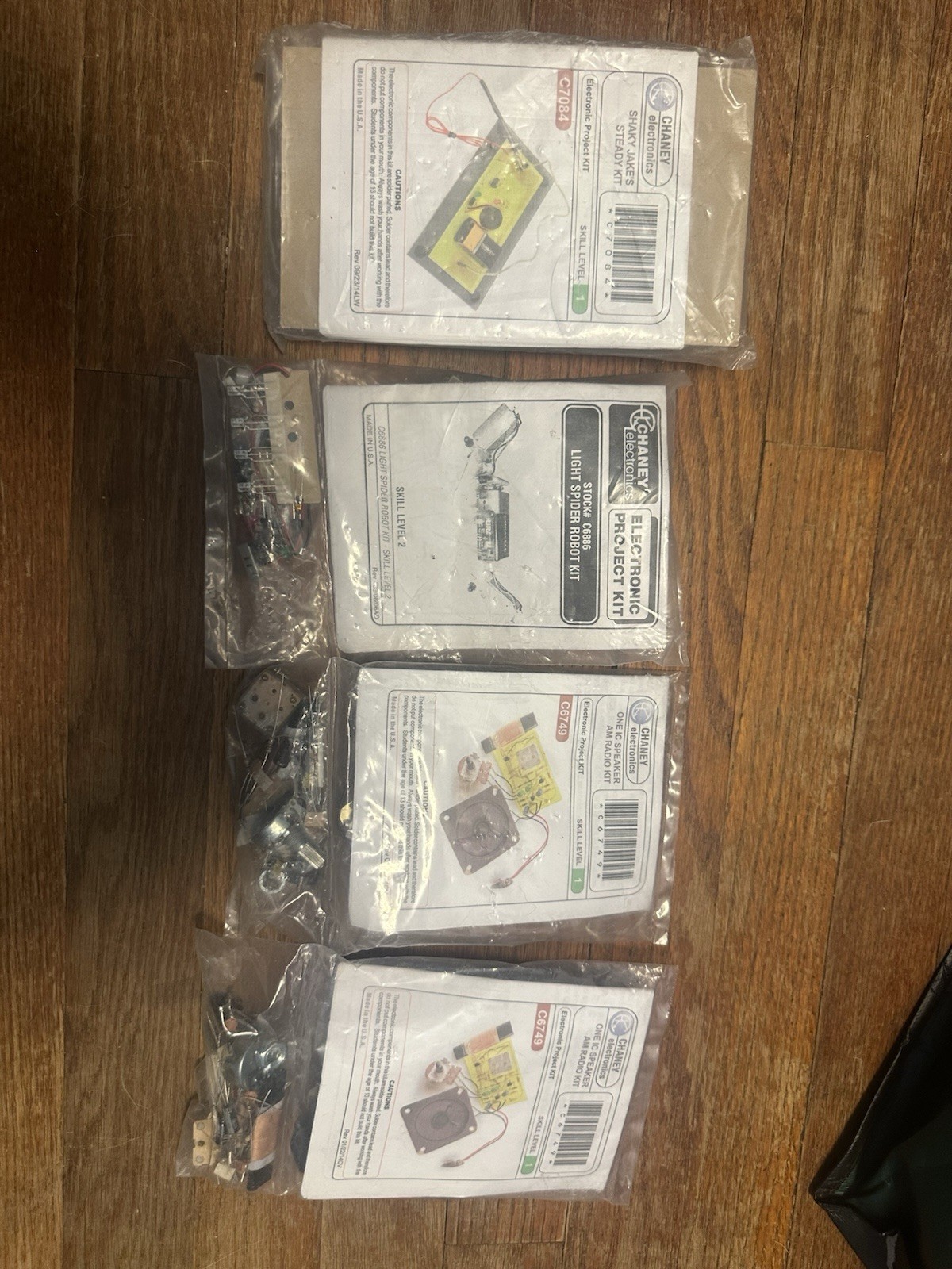 Solder Practice Circuit Kits (2XRadio)(Shakey Jakes Steady Kit)(Light Spider)