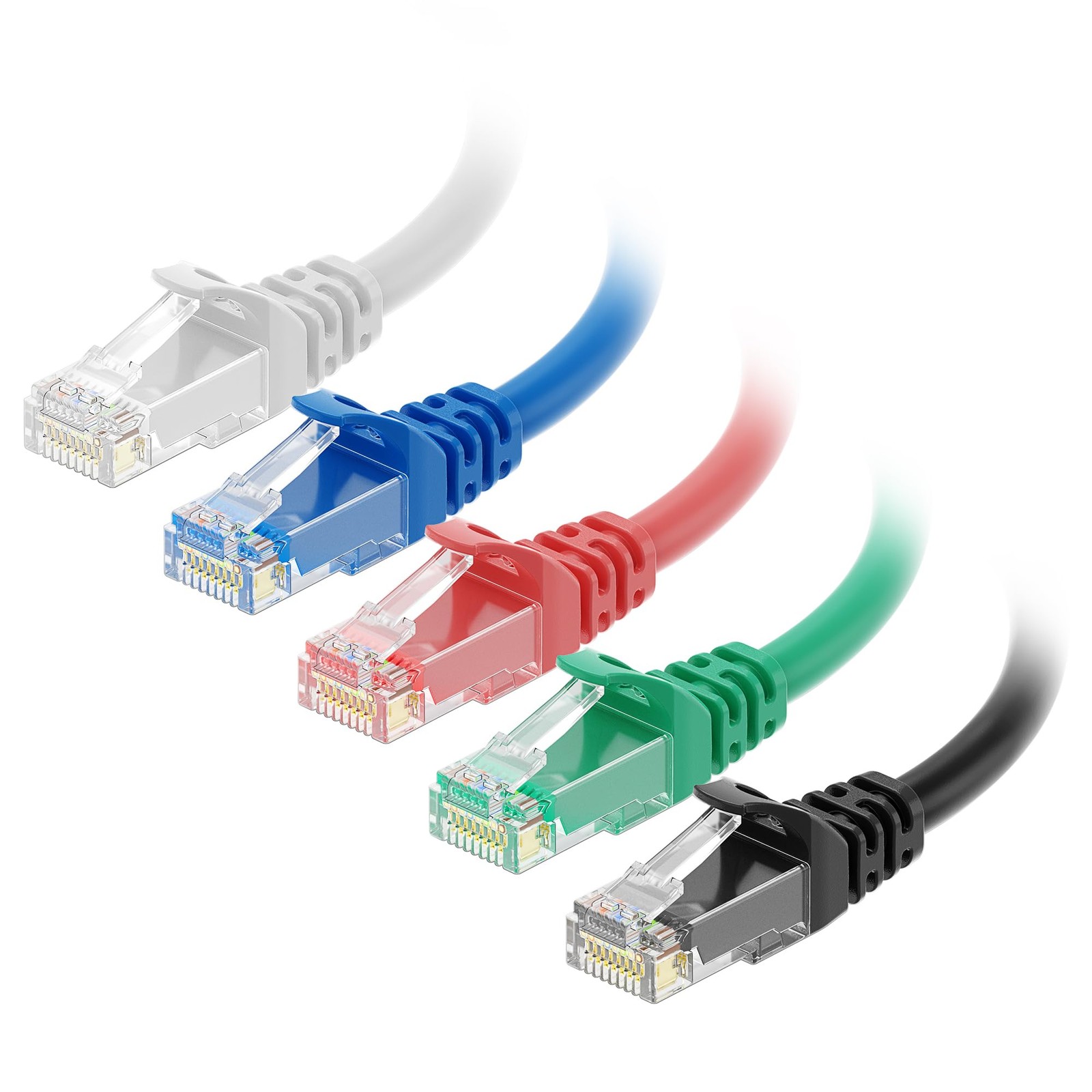 Cable Matters 5-Pack Cat6 Ethernet Patch Cable 5ft Snagless RJ45 Multi-Color