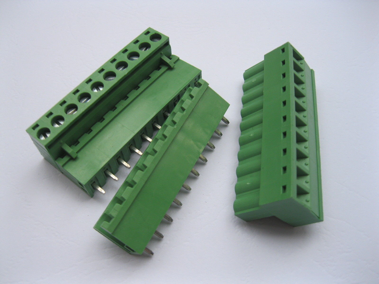 100 pcs 10 pin/way 5.08mm Screw Terminal Block Connector Green Pluggable Type