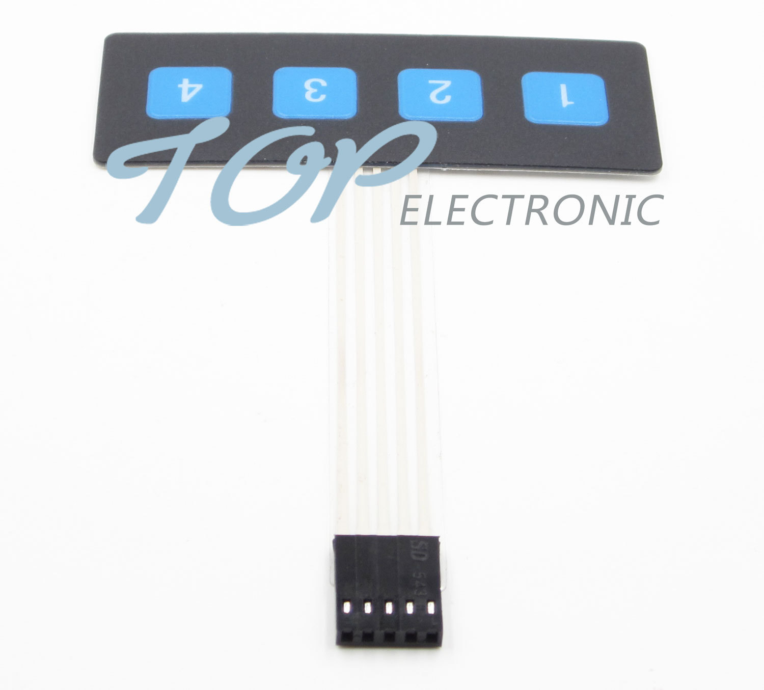 New 1×4 Key Matrix Membrane Switch Control Panel Slim Keyboard Keypad Large