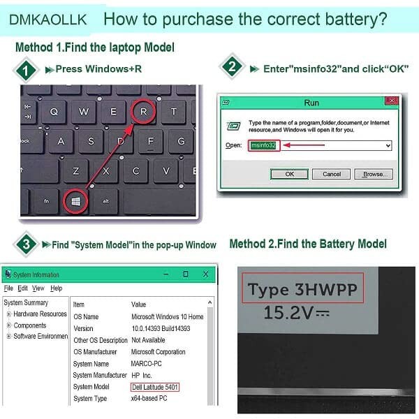 3HWPP Laptop Battery for Dell Latitude 5410 5510 5501 5401 Precision 3541 3551