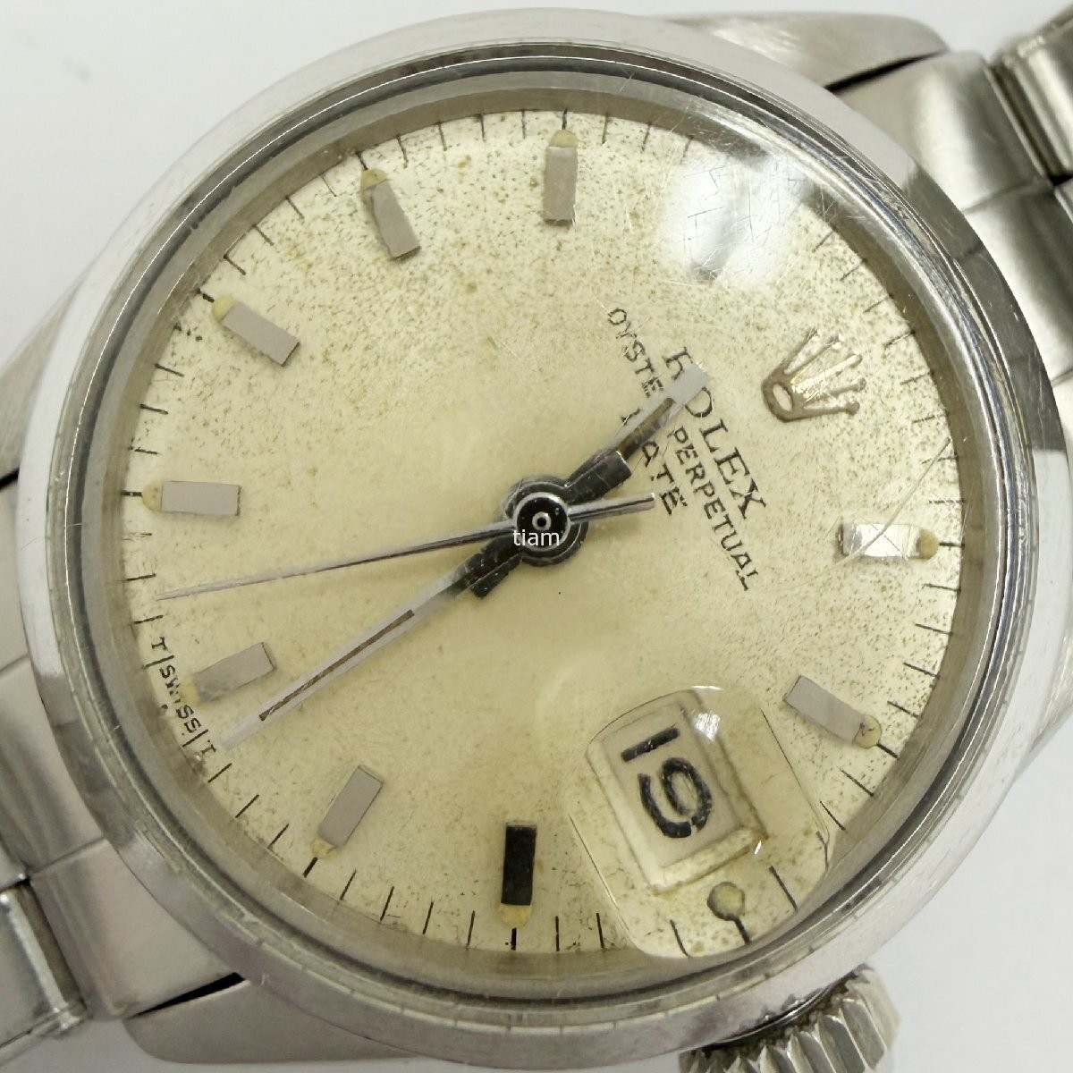 ROLEX 6516 Oyster Perpetual Date 1968 Automatic SS Silver