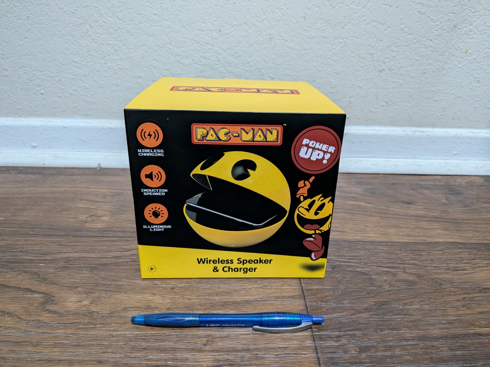 PAC-MAN Wireless Speaker, Charger, and Light & 3-Game Pocket Player Gift Set!