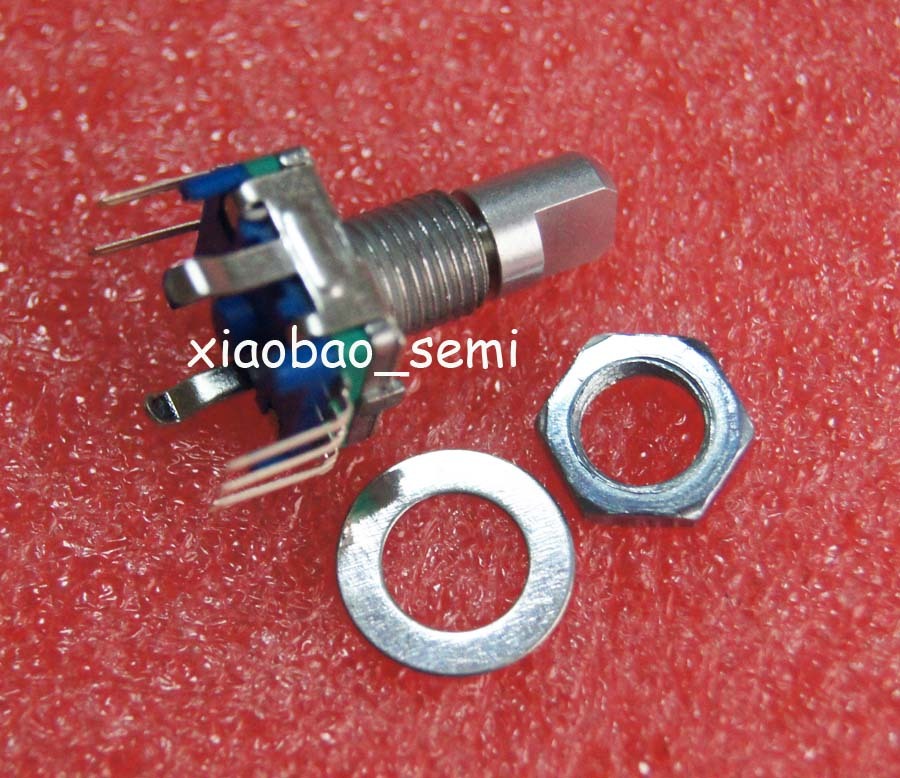 10pcs EC11 Rotary encoder switch Audio digital potentiometer 15mm half shaft
