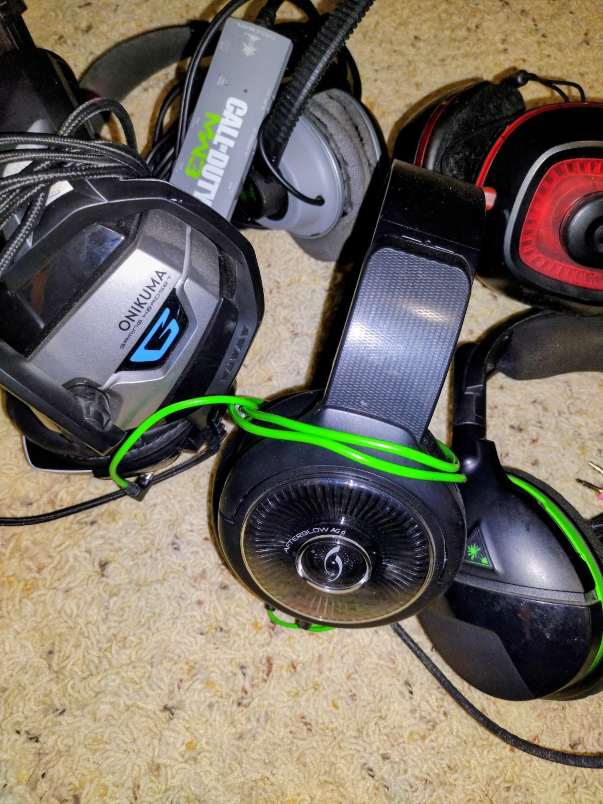 Lot of 6 Gaming Headsets, Turtle Beach, Call of Duty MM3, Gamecon ETC. As/Is