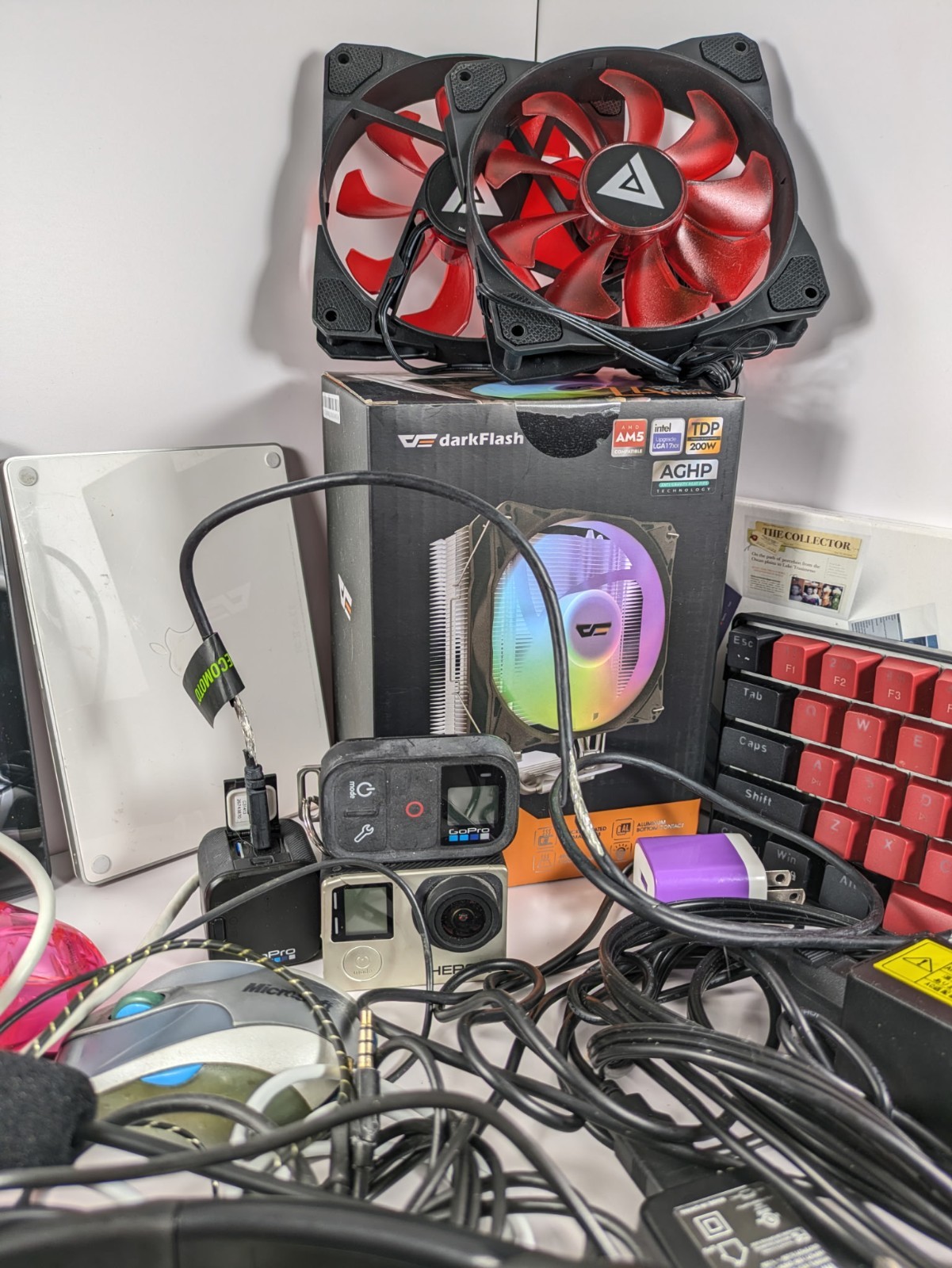 Electronics Mixed Lot UNTESTED GoPro Session 4 Apple Trackpad Z4 CPU Cooler