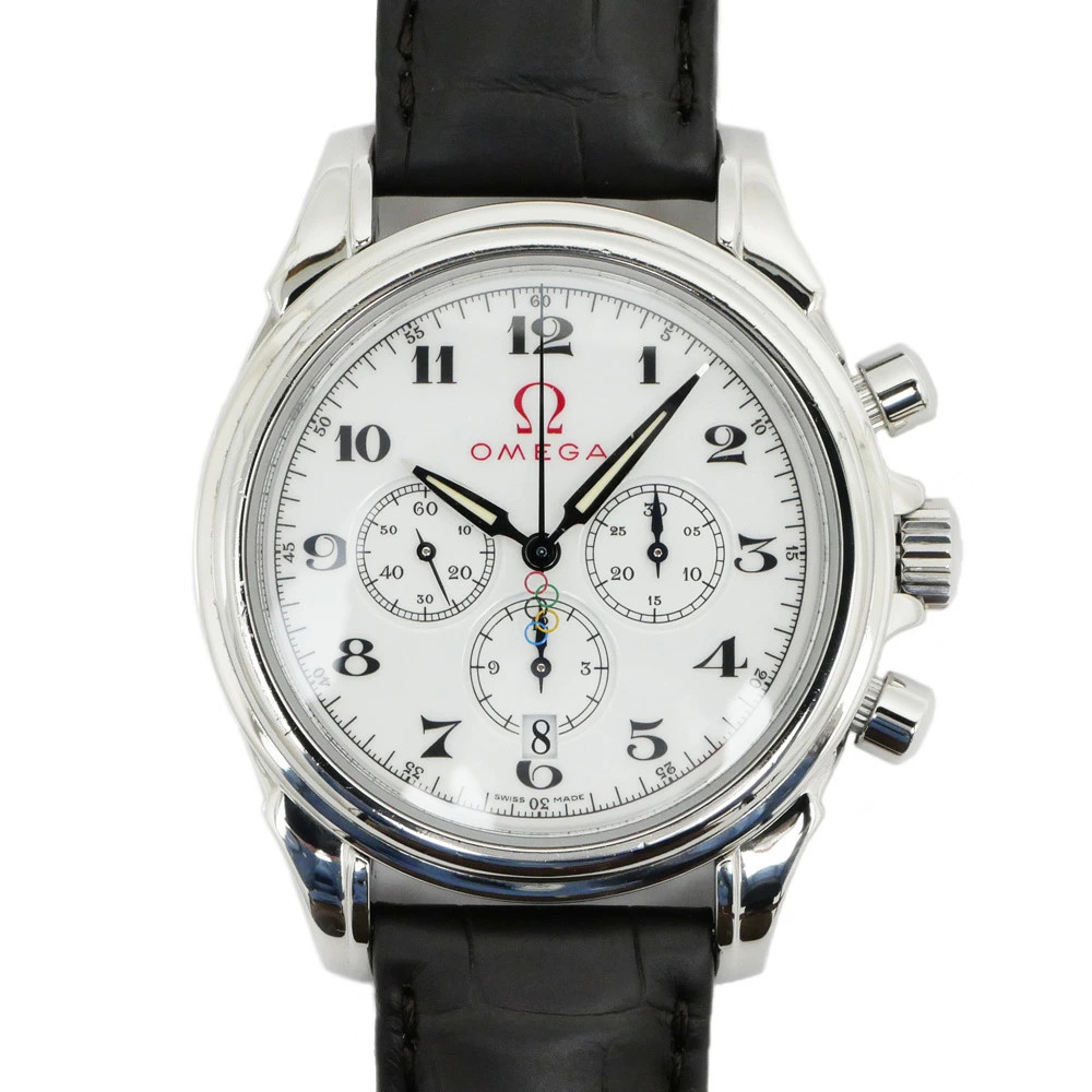 OMEGA Watch De Ville Co-Axial Chronograph 4846.20.32 Turin Olympics 2006 w/Box