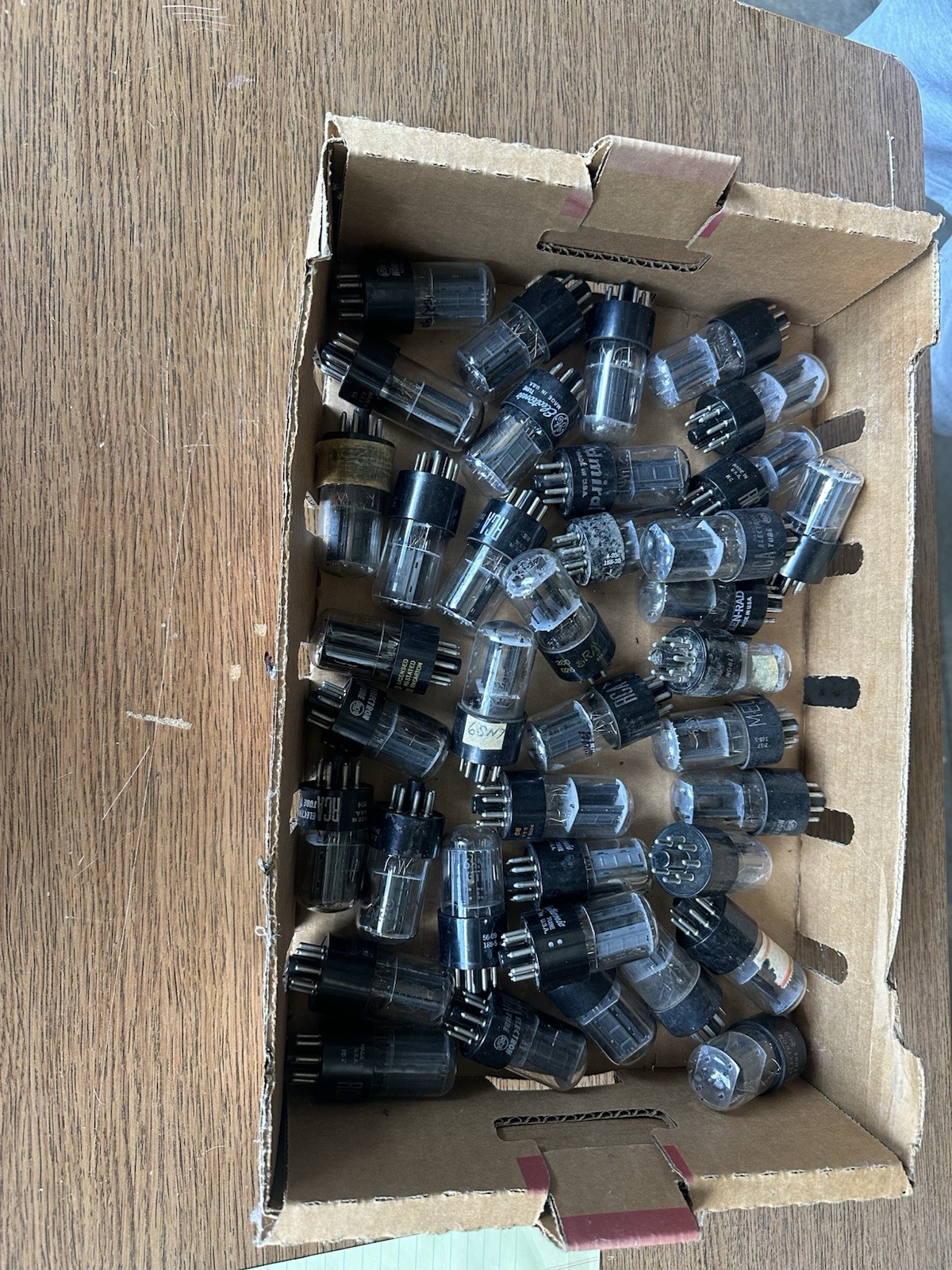 38 6SN7 TUBES, Used Old USA. RCA, Etc.