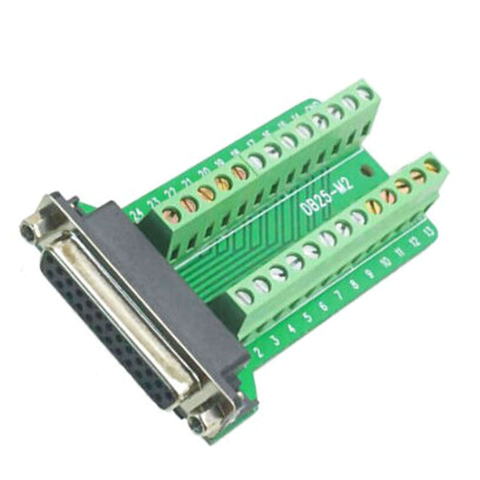 DB25 Female 25Pin Plug Breakout PCB Board Terminals D-SUB Connector