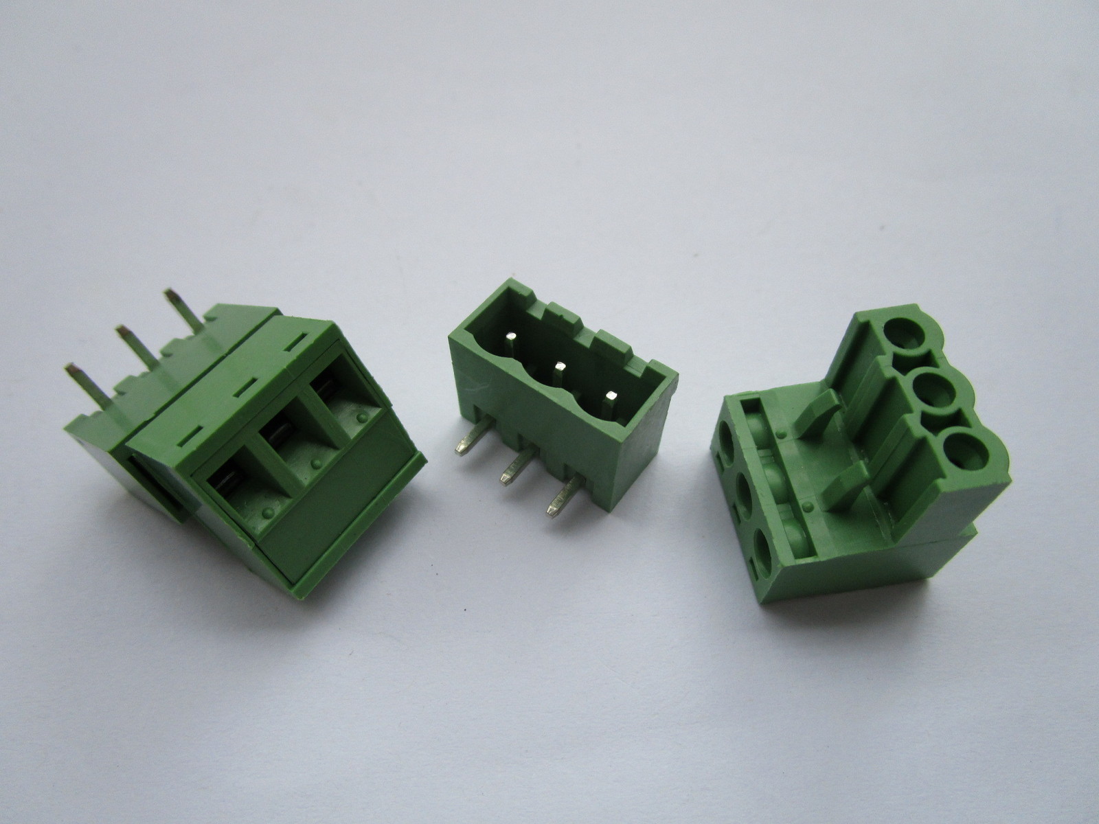 150 pcs 5.08mm Close Angle 3 pin Screw Terminal Block Connector Pluggable Type