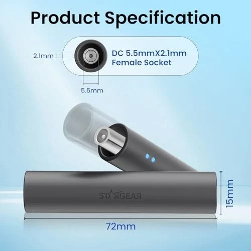Starlink Mini DC Extension Coupler – Grey DC Cord Extender & Mini Power Extender