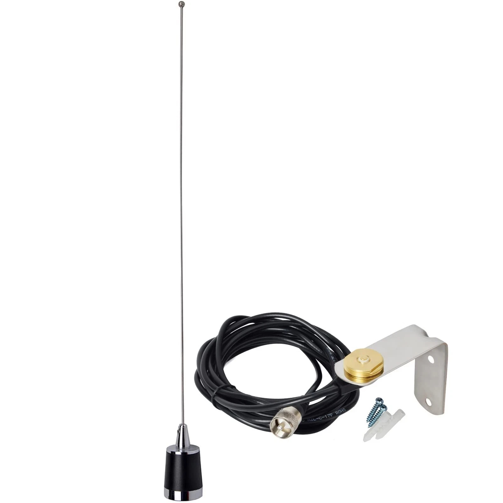 HYS Amateur Antennas Dual-Band NMO 20 Inch Antenna VHF 144/UHF 430MHz NMO L S…