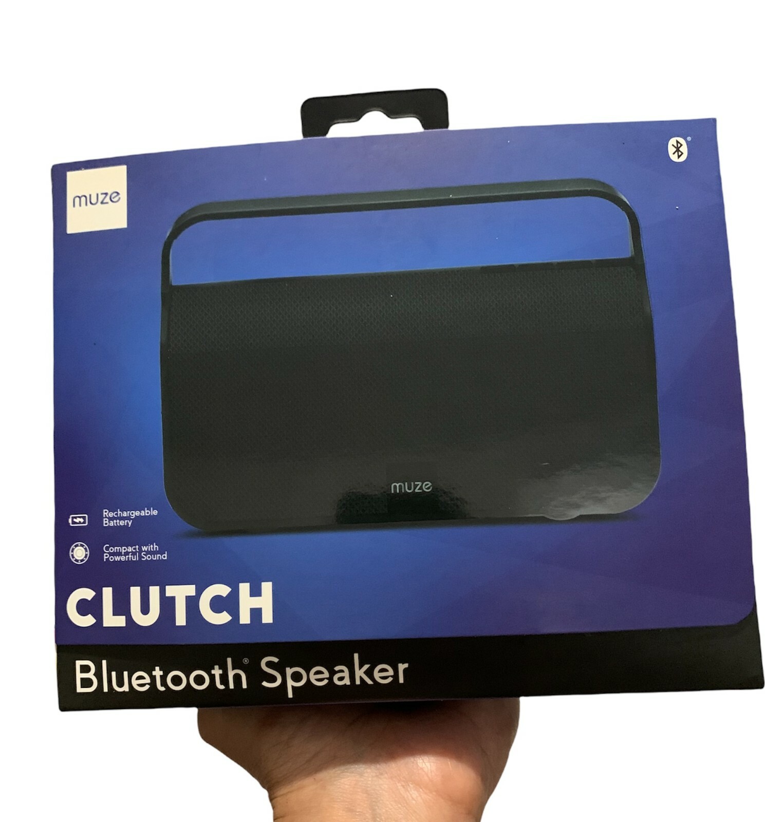 Muze Clutch Bluetooth Speaker – Black – Rechargeable Battery – Mini