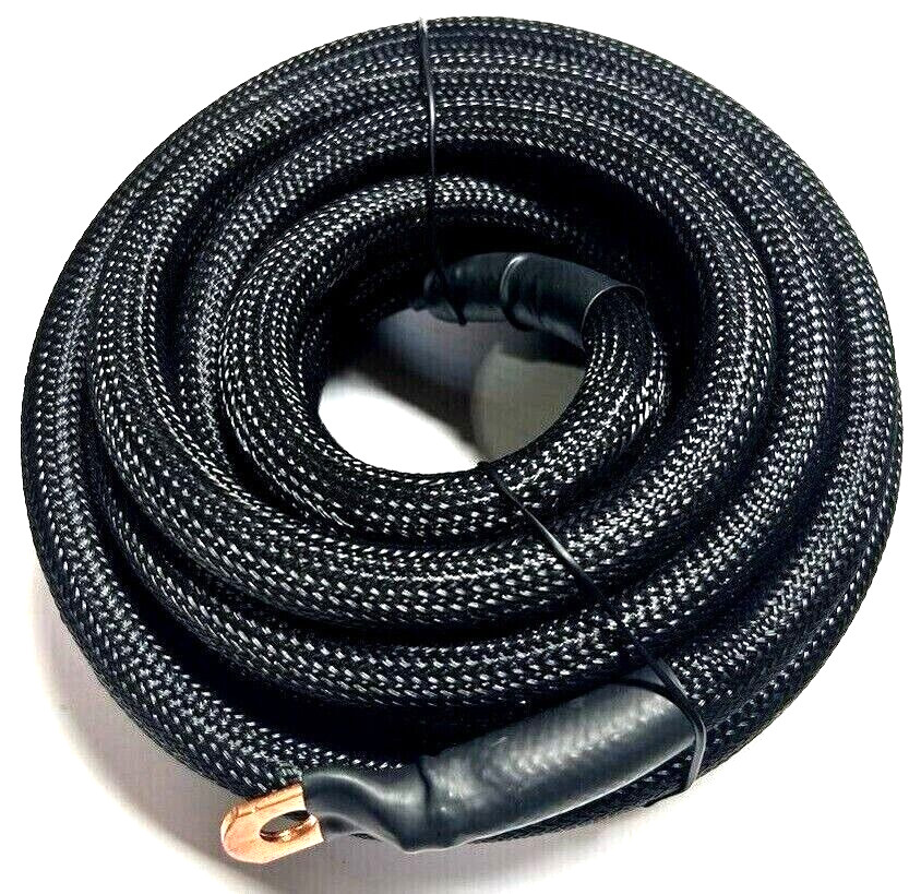 4ga OFC COPPER Braided Sleeving Battery Cable Relocation Kit 12’+ 3′- Wiring LOT