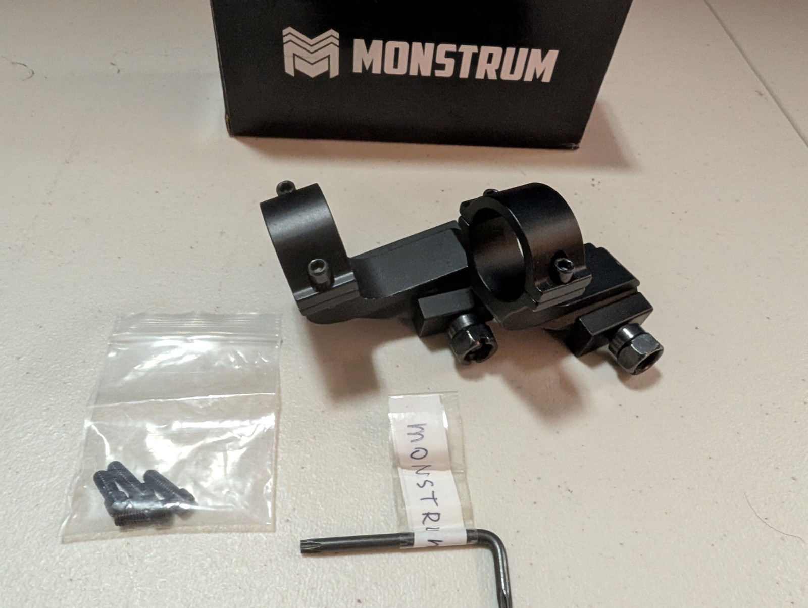 Monstrum Offset Cantilever Picatinny Scope Rings 1 inch / 25mm Diameter
