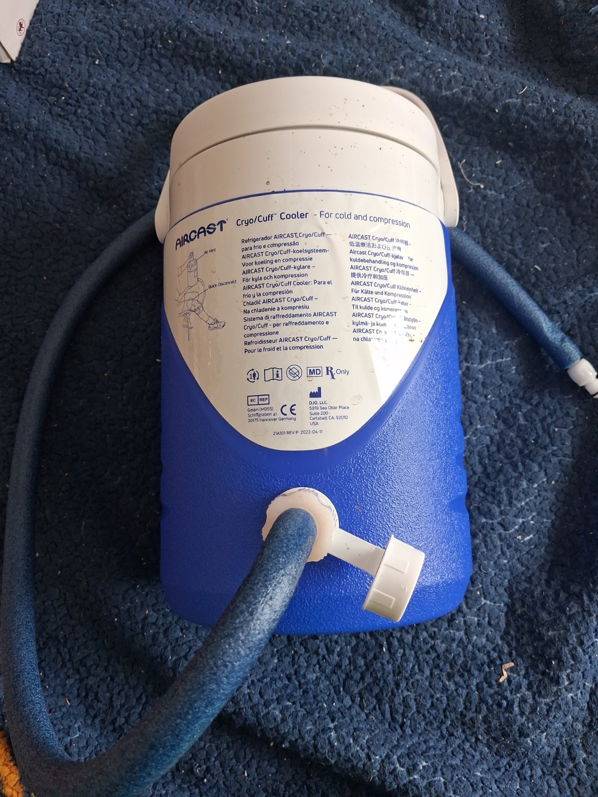 Aircast Cryo/Cuff Ice Therapy Gravity Cooler And Hose