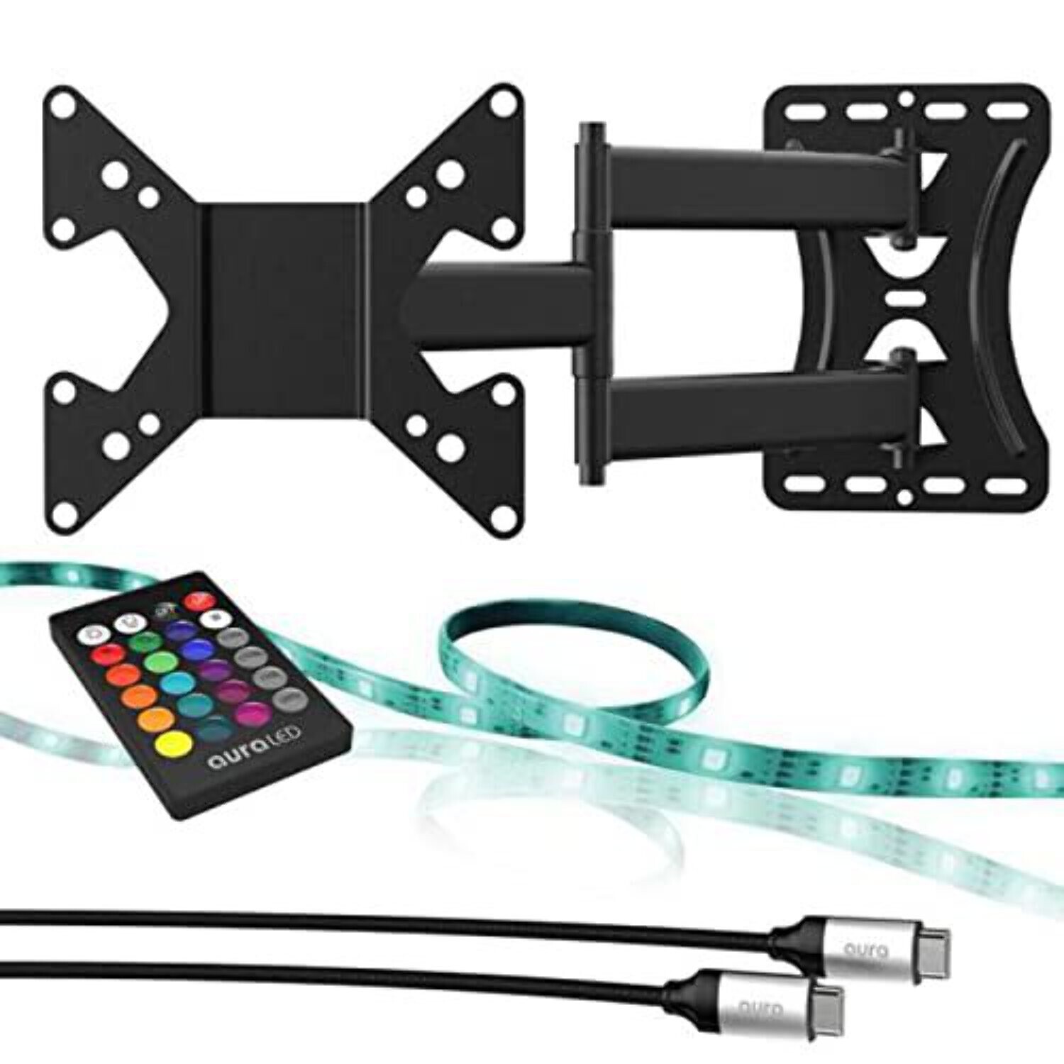Aura LED Color Home TV Mount LED Light Strip HDMI Cable 8307HD Screens 32″ – 55″