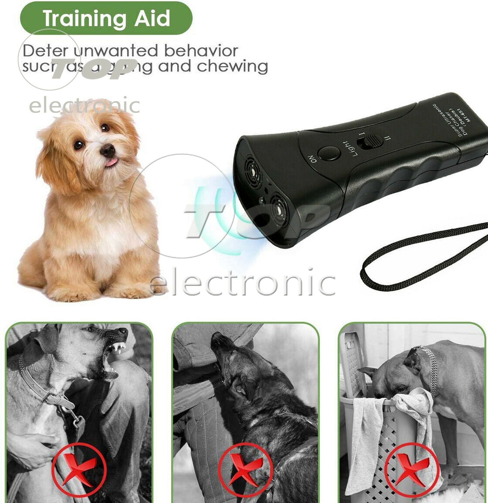 For Ultrasonic Stop Barking Away Bark Control Dog Training Repeller Device