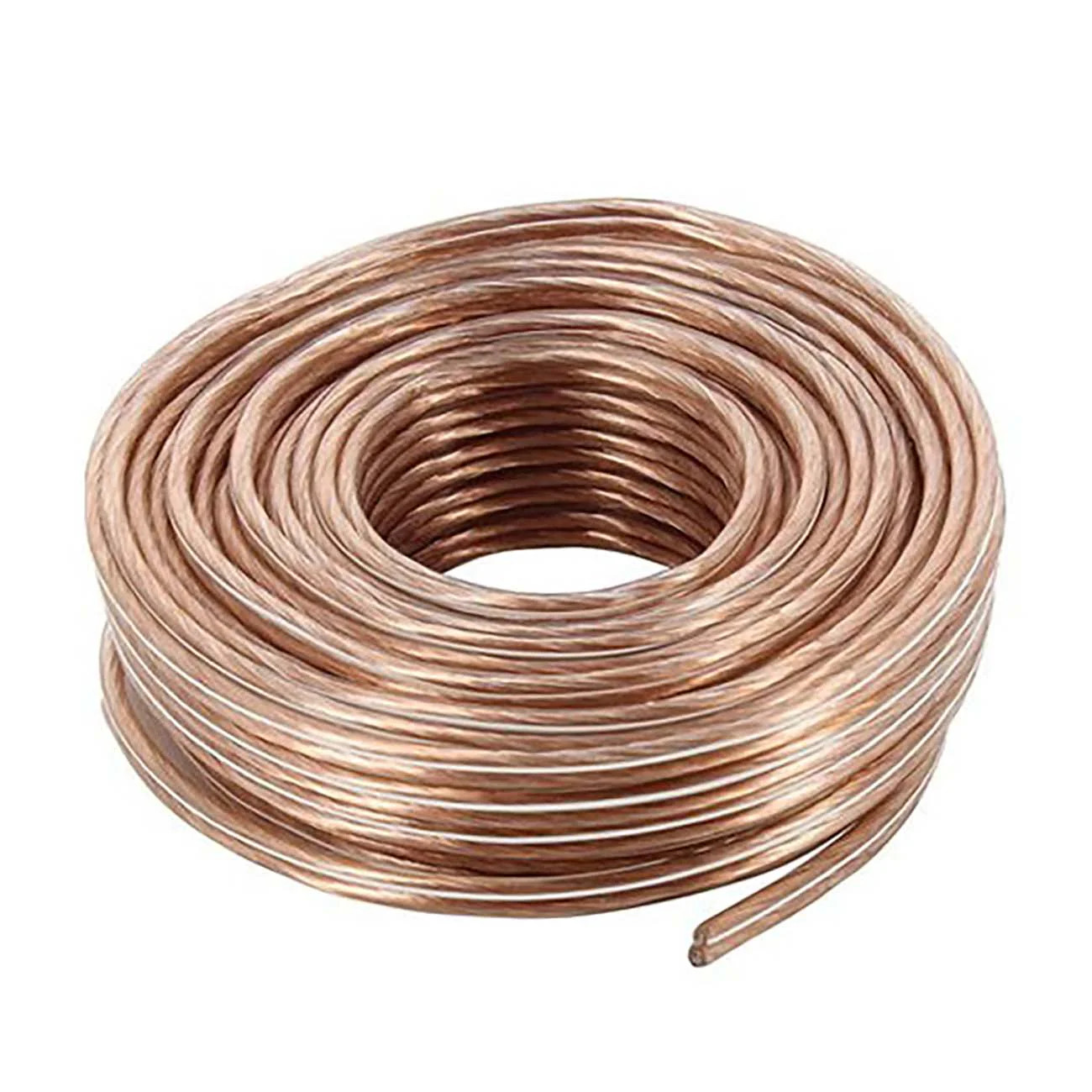 Audiopipe Speaker Wire 18-Gauge 25 Foot Poly Bagged – Clear Insulation