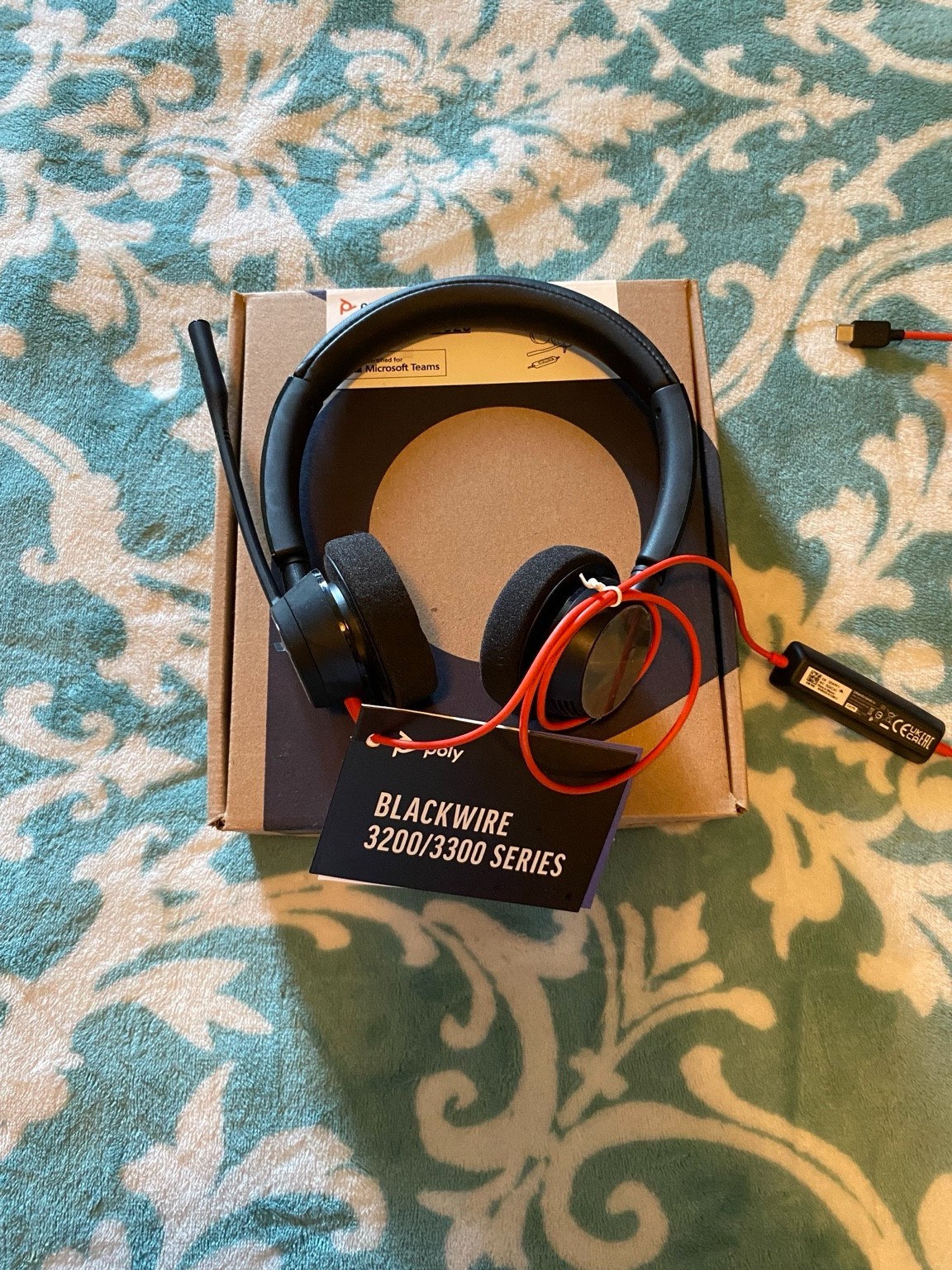 Poly Blackwire 3320 USB-C Headset Used Once Microsoft Teams Certified