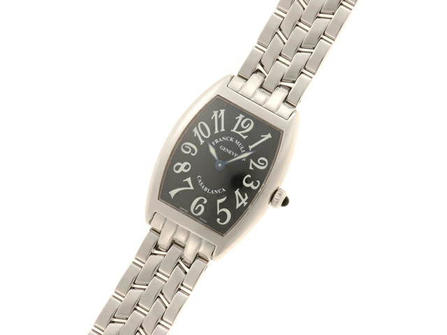 FRANCK MULLER Watch Tonneau Curvex Casablanca 1752QZ CASA Black Quartz w/Box