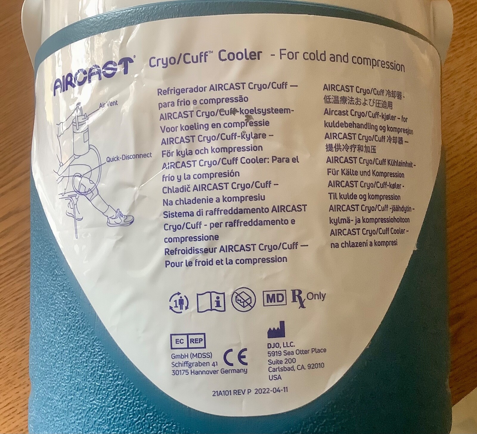 Coleman 6001 Aircast Cryo/Cuff Cooler Type, Hose Assembly and an insulation disk