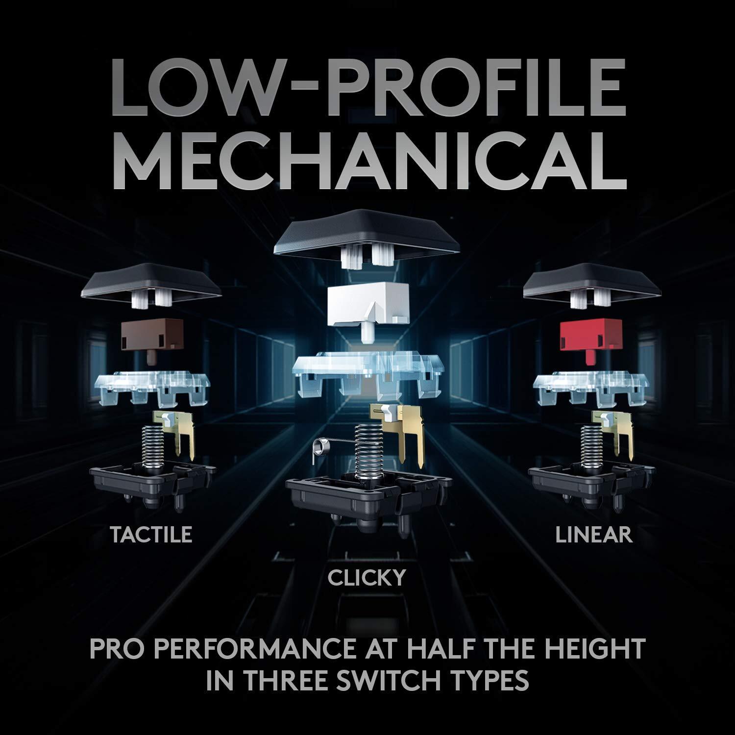 Logitech G915 TKL Tenkeyless Lightspeed Wireless RGB Mechanical Gaming Keyboard,