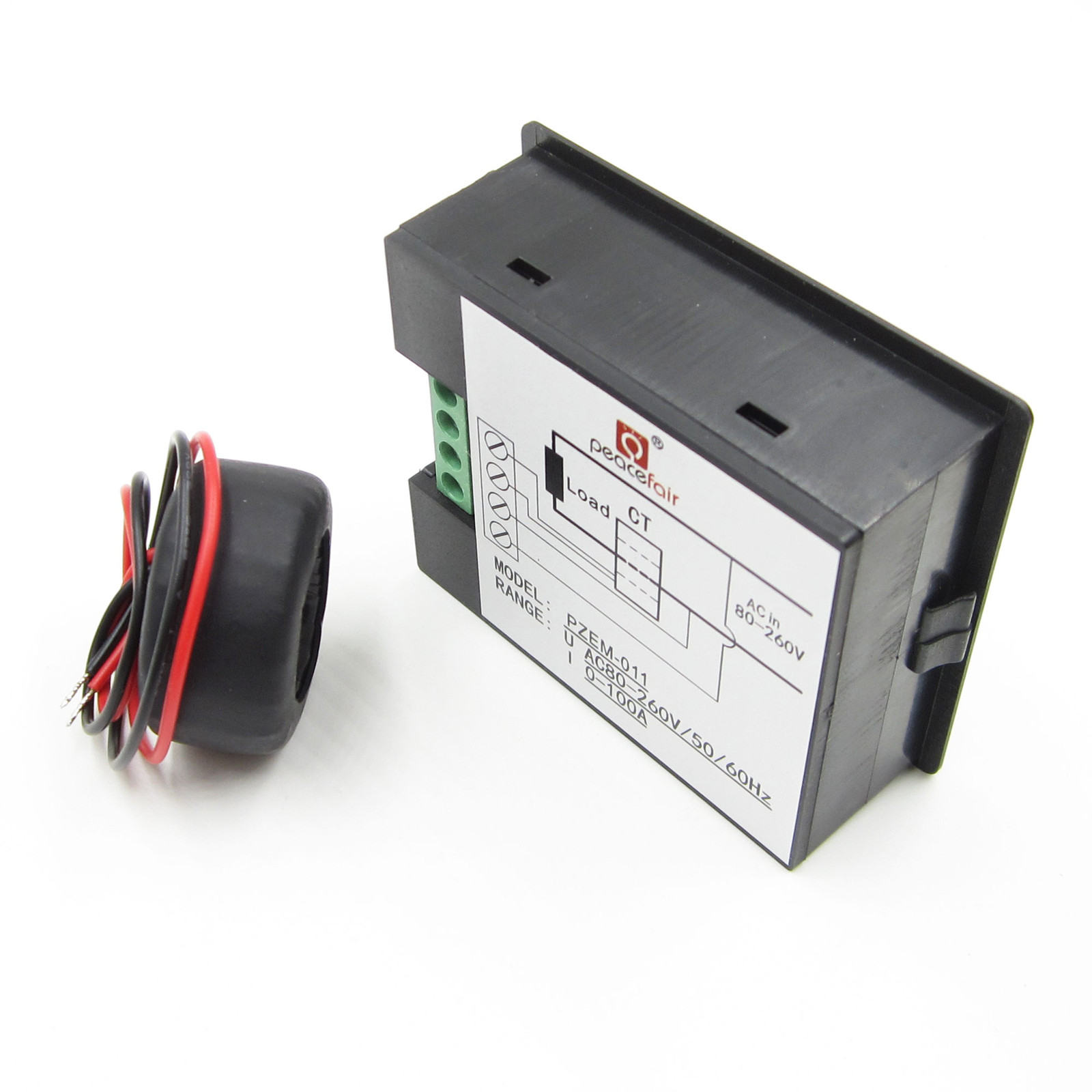 100A AC 260V Digital LCD Panel Voltage Meter Power Energy Ammeter Voltmeter