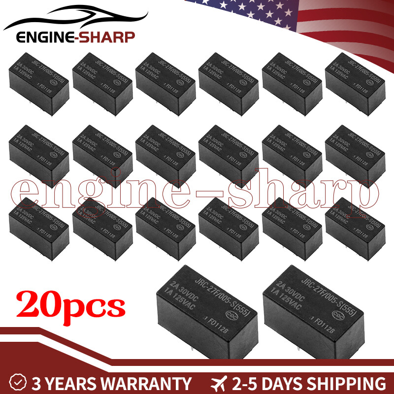 8pins 5VDC JRC-27F-005-S JRC-27F/005-S Relay 20PCS