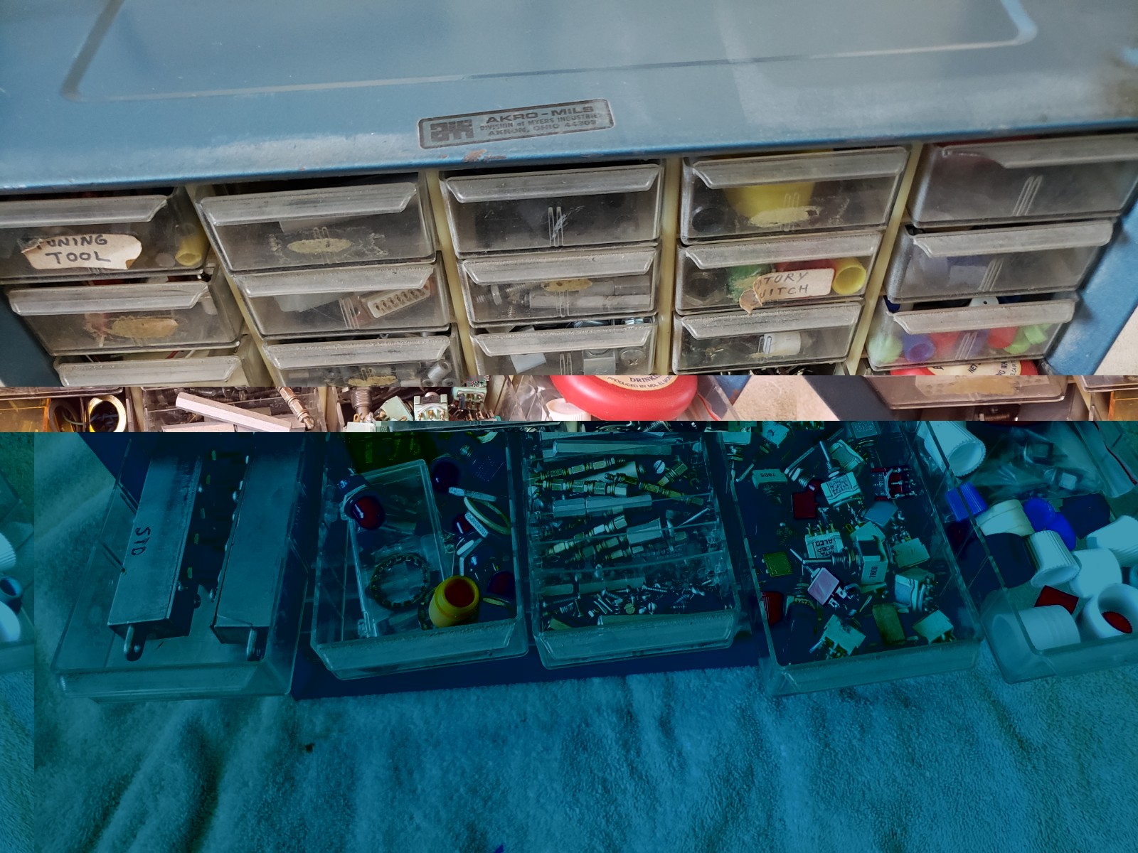ELECTRONICS BUSINESS MAN TOOL BOX FULL OF ELECTRONICS 10 ROLLS/50 DRAWS FULL