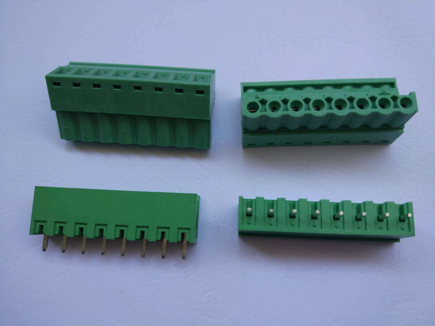 100 pcs 8 pin/way 5.08mm Screw Terminal Block Connector Green Plugable Type New