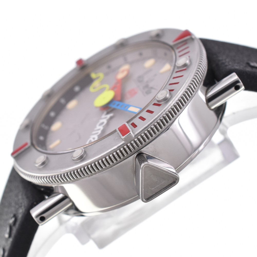 Alain Silberstein Marine G GMT Automatic 34mm Grey Dial Stainless Steel Rubber