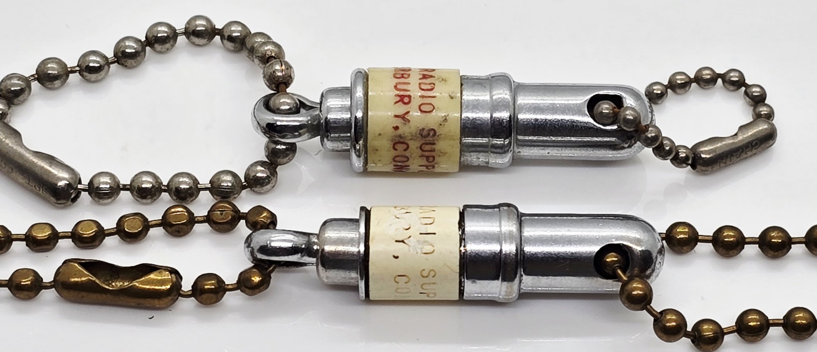 Rare Vintage Lot RCA Bond Radio Electronics Advertising Keychains Waterbury CT