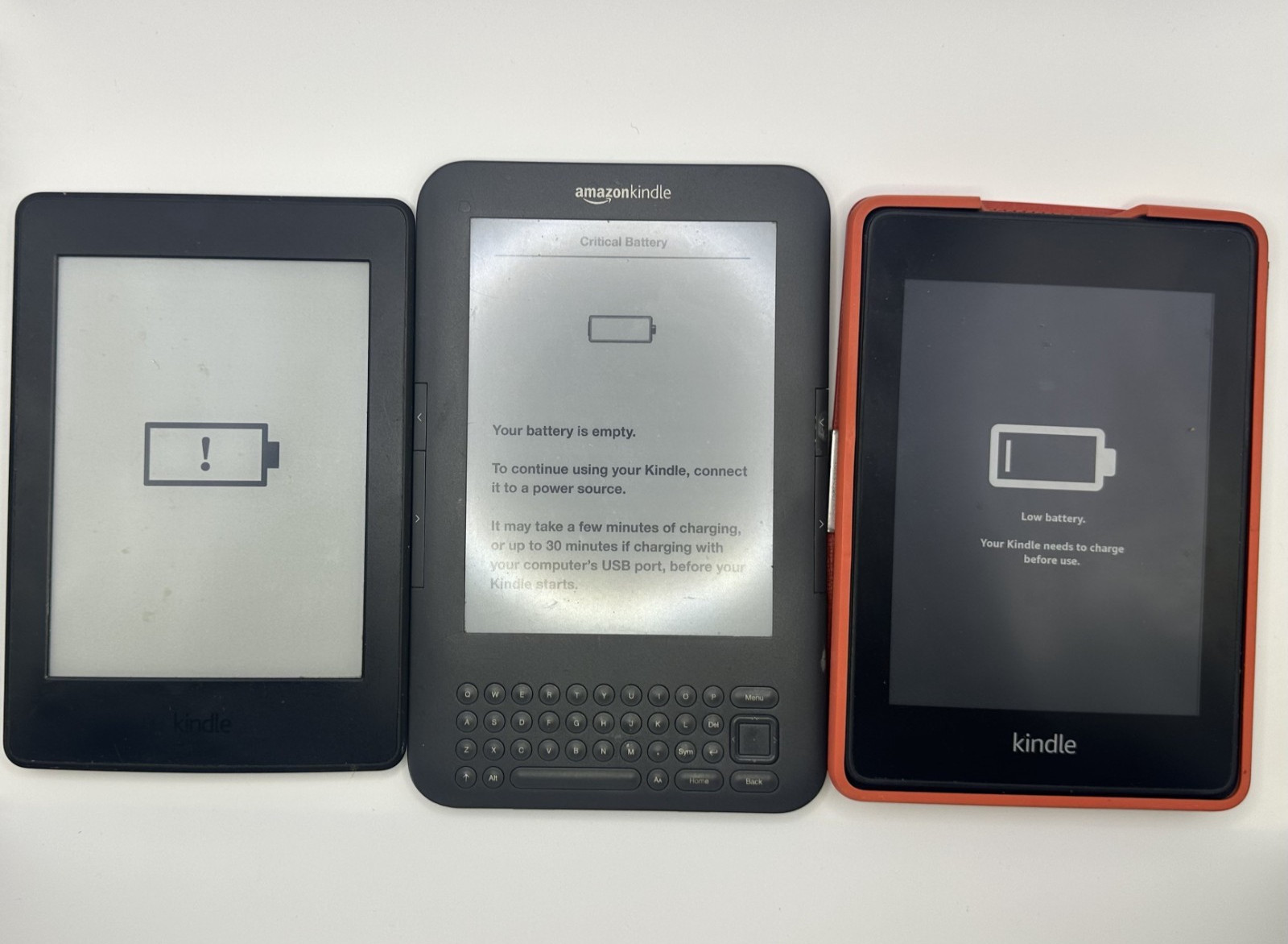 Lot of 3 Amazon Kindle D00801 & PQ94WIF – For Parts/Untested – A6
