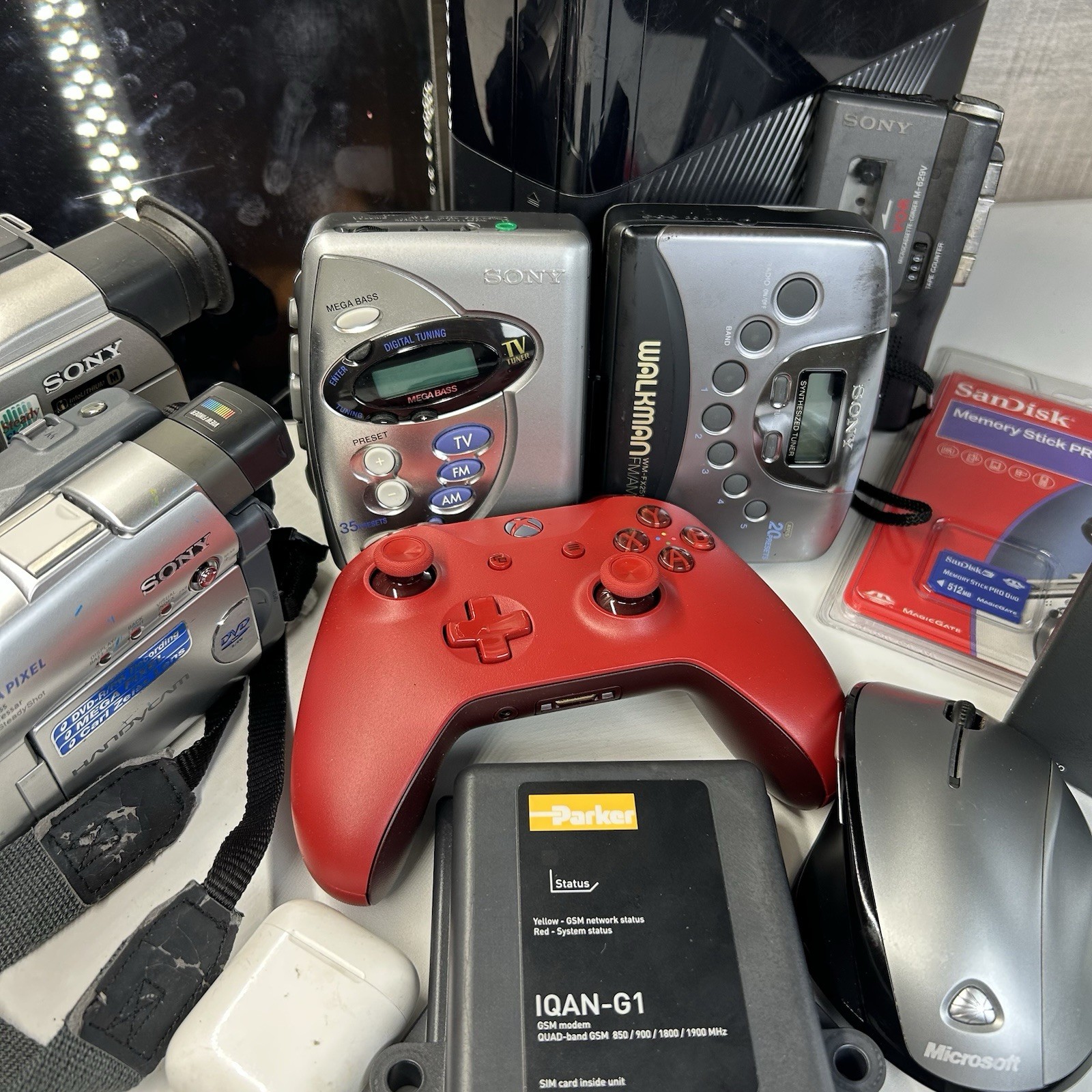 Sony Apple Bundle Lot of Cameras Xbox Walkman iPad Electronics UNTESTED
