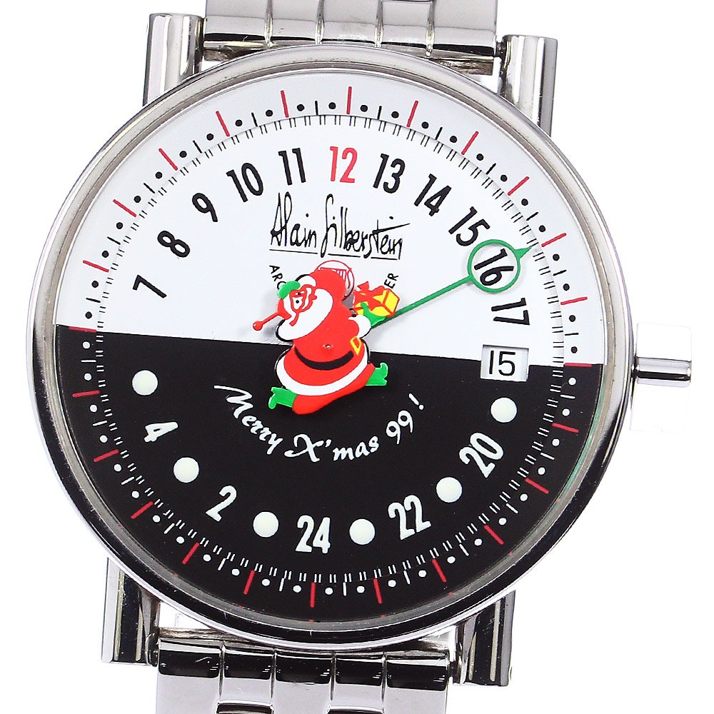 Alain Silberstein VH13 24 Hours Santa Claus Automatic Mens Watch White Black