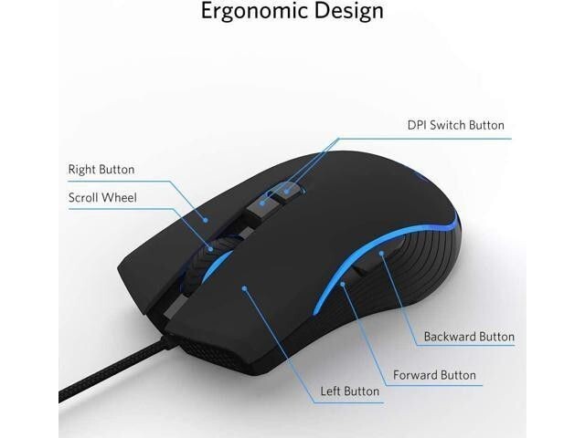Wired Gaming Mouse with lighting Fiodio NEW in box