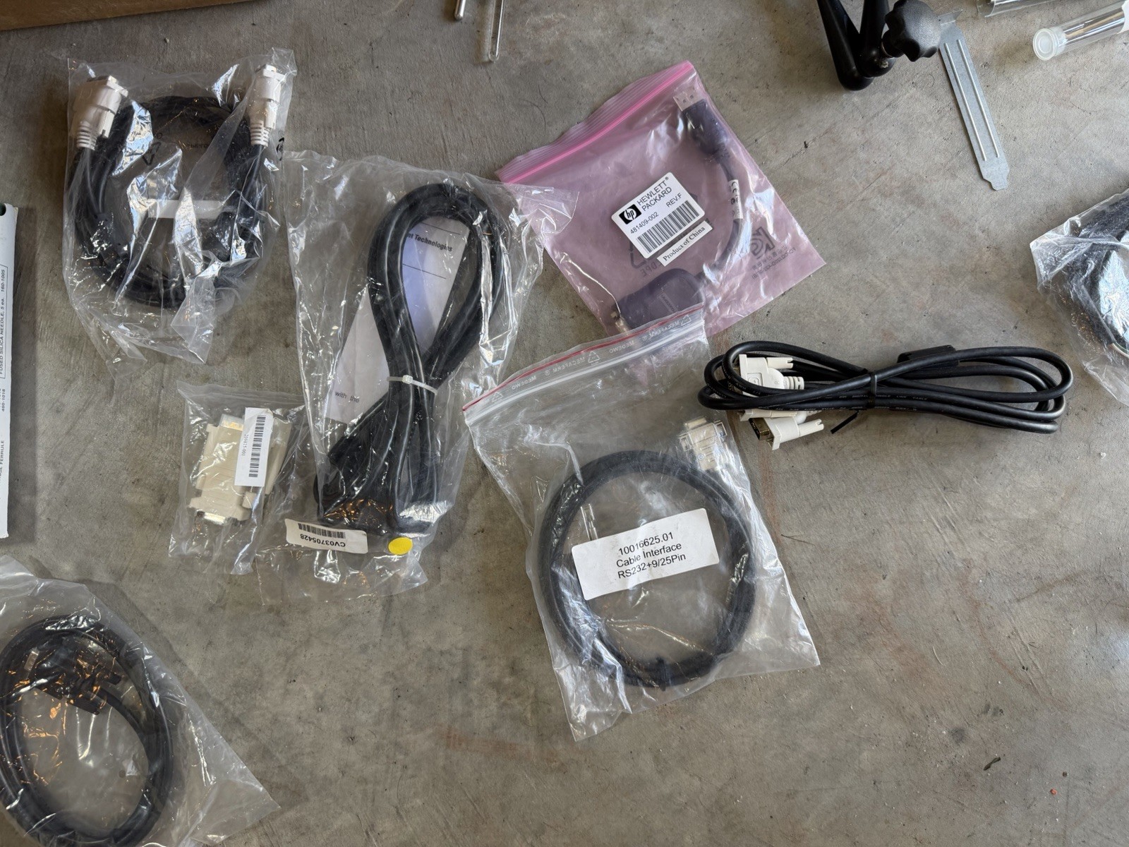 Mixed Lot Lab Equipment Agilent Cables Optics Fixtures MICROSCOPE untested