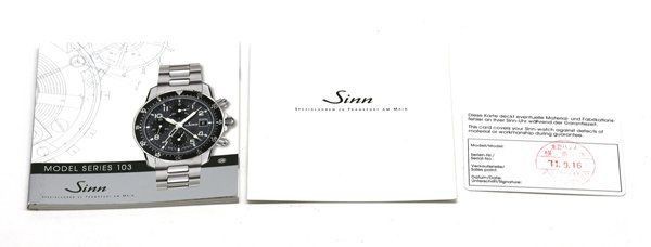 Sinn Watch Instrument 103.B.SA.AUTO Chronograph Automatic Men’s w/Guarantee card