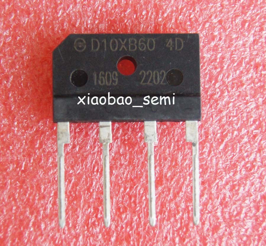 5pcs SHINDENG D10XB60 ZIP-4 General Purpose Rectifiers 600V 10A