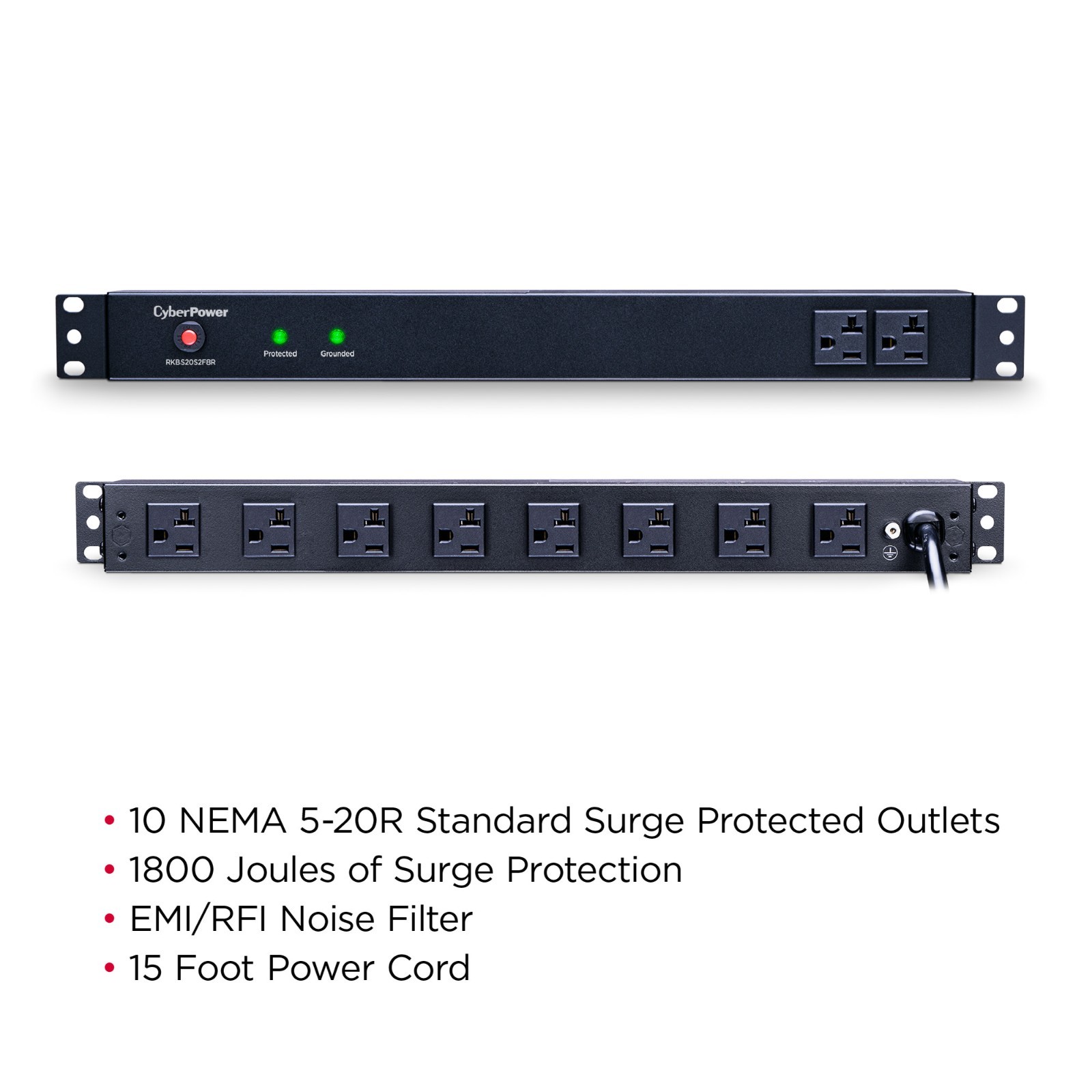 Cyberpower Rackbar Surge Protector RKBS20ST2F8R 20A
