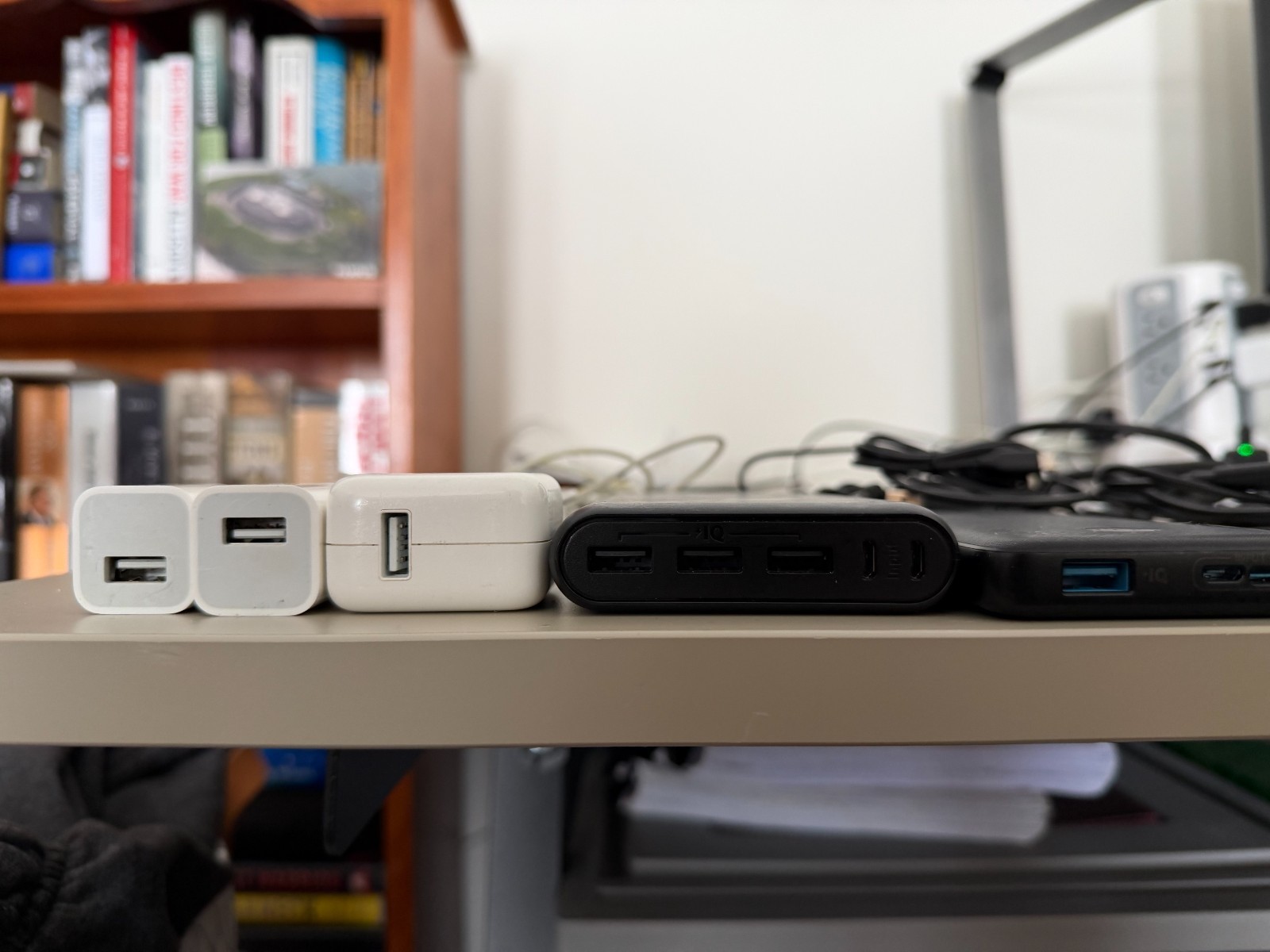 Lot of electronics for mobile devices (Apple, Anker, etc.)