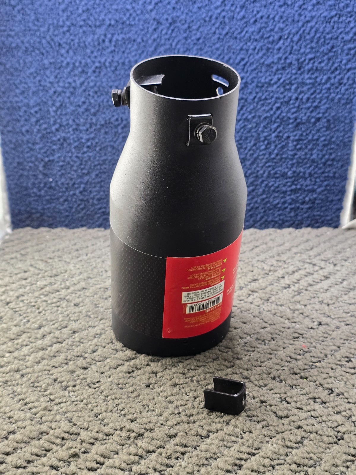 DC Sports EX-1012B: Performance Bolt-On Resonated Muffler Slant Tip Black