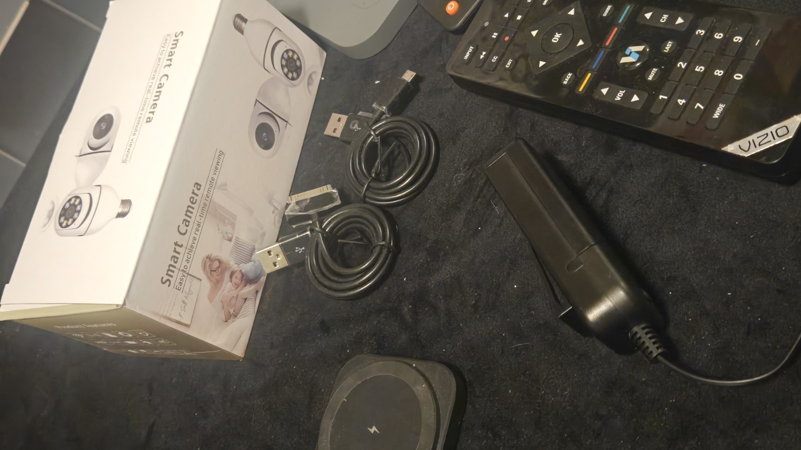 Mixed Electronics Junk Drawer Lot Charging Station Cameras Remotes Power Bank