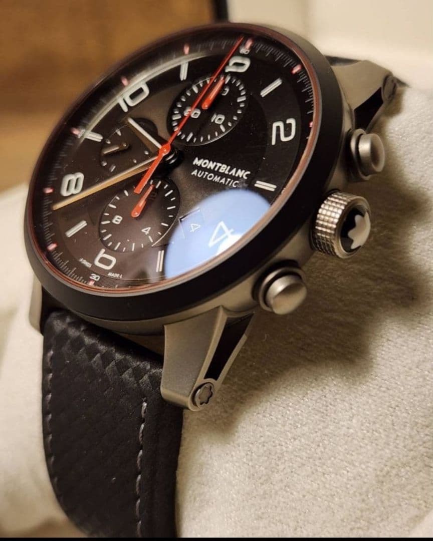 Montblanc automatic watch TimeWalker urban speed Chronograph black men w/box