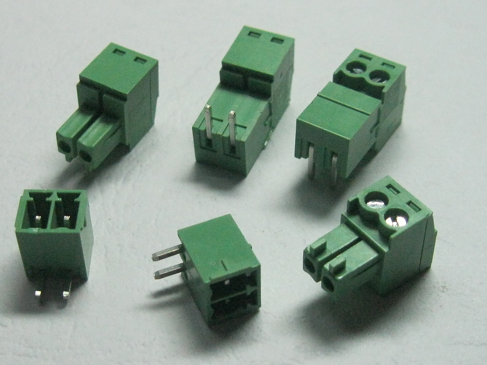 60 pcs Angle 2 pin Pitch 3.81mm Screw Terminal Block Connector Plugable Type New