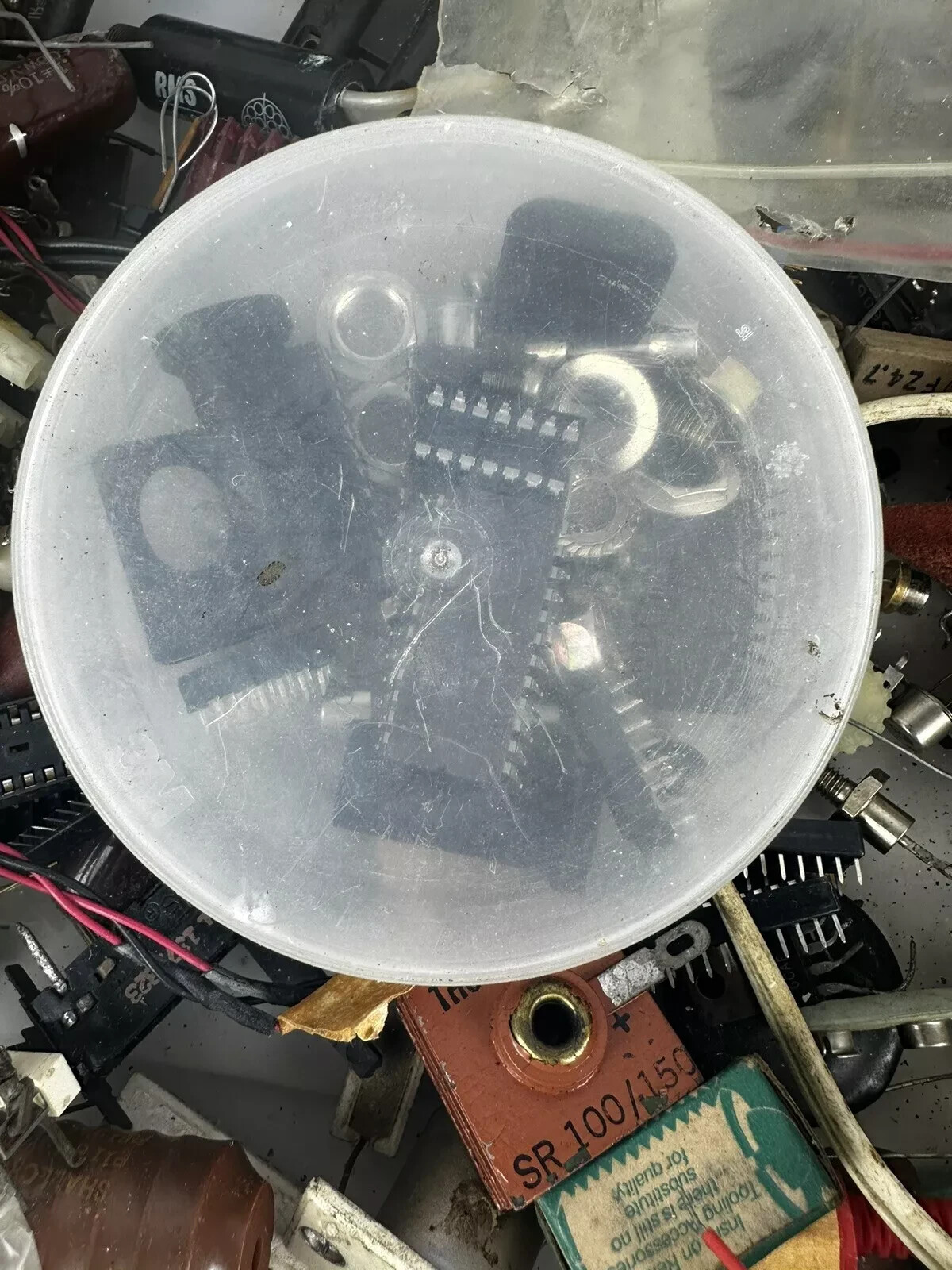 Huge Lot Of Transformers, Capacitors, Semiconductors, Transistors, IC chips, Etc