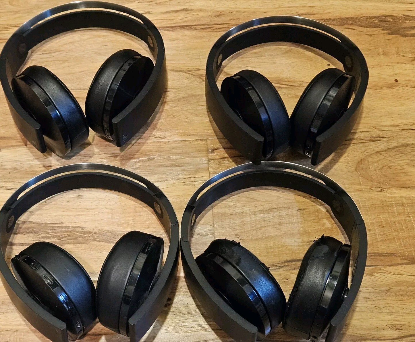 LOT OF 4 Sony Playstation Platinum Wireless Headset 7.1 PS4-UNTESTED -READ